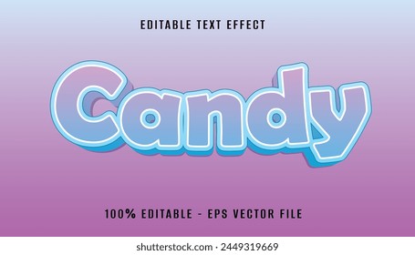 candy 3d text effect design