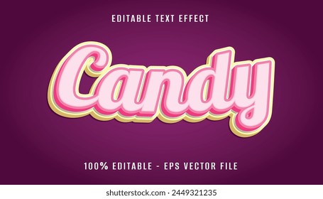 diseño de efectos de texto 3d candy	