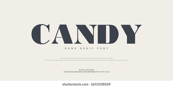 Candy Abstract Elegant Alphabet Logo Font.  Typography decoration logotype fonts, wedding logos. vector illustration