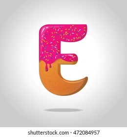 Candy alphabet. Letter E.