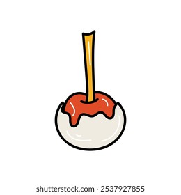 Candy Apple icon islote white background vector stock illustration