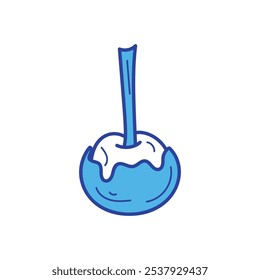 Candy Apple icon islote white background vector stock illustration