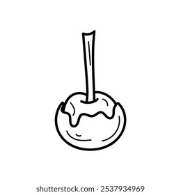 Candy Apple icon islote white background vector stock illustration