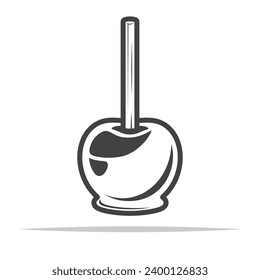 Candy apple icon transparent vector isolated