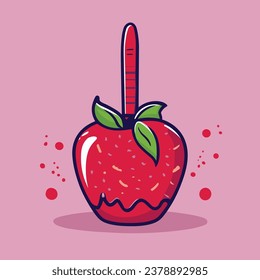 Candy apple icon vector illustraion