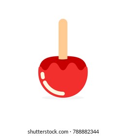 candy apple icon. Vector image isolated on white background