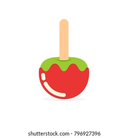 candy apple icon. Vector image isolated on white background