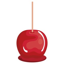 candy apple isolated icon