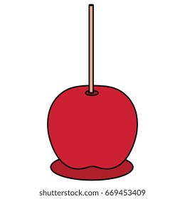 candy apple isolated icon