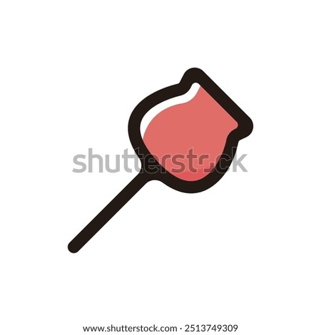 Candy apple outline icon for graphic design, apps and websites