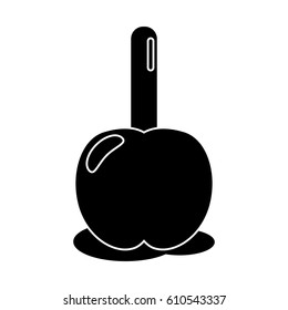 candy apple with stick pictogram