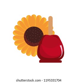 candy apple sunflower flower decoration