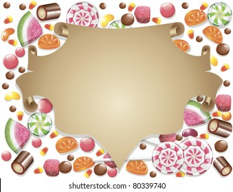 candy background with place for text