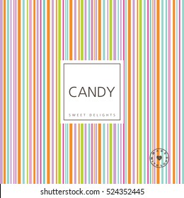 Candy background - sweet delights. Seamless pattern swatch  included.