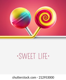 Candy background, sweet life, eps 10