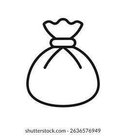 Candy Bag Icon in Outline Design