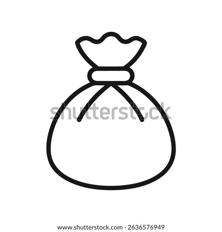 Candy Bag Icon in Outline Design