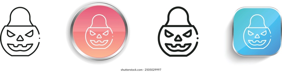 candy bag icon. Thin Linear, Regular and Button Style Design Isolated On White Background