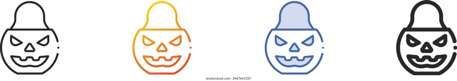 candy bag icon.Thin Linear, Gradient, Blue Stroke and bold Style Design Isolated On White Background