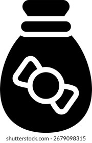 Diseño de icono de estilo de línea de bolsa de caramelo