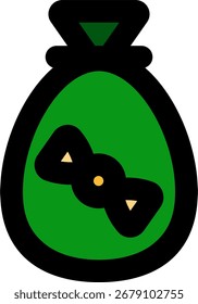 Diseño de icono de estilo de línea de bolsa de caramelo