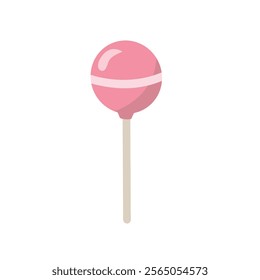 Candy ball. Lollypop candy. Strawberry lollypop. Pink lollipop. Sweet candy. 