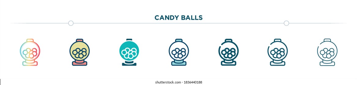 candy balls icon designed in gradient, filled, two color, thin line and outline style. vector illustration of candy balls vector icons. can be used for mobile, ui, web
