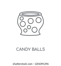 Candy Balls linear icon. Candy Balls concept stroke symbol design. Thin graphic elements vector illustration, outline pattern on a white background, eps 10.