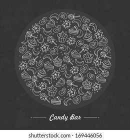 Candy bar and baking set