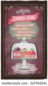 Candy bar cute menu list.