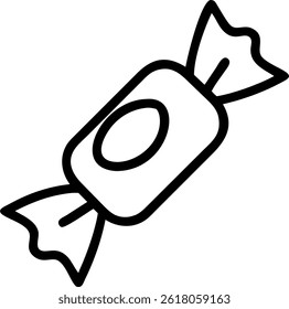 A candy bar outline on a white background