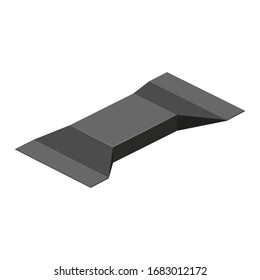 Barra de caramelo envuelto en chocolate de comida dulce isométrica . Vector aislado en fondo blanco
