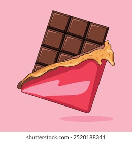 Candy Bars' collection is realistic, illustrated in a graphic food vector. Chocolate bars.