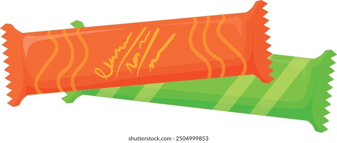Candy bars color icon. Sweet snack pack isolated on white background