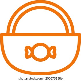 Candy basket, illustration, vector on a white background.