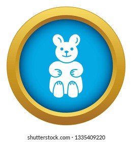 Candy bear icon blue vector isolated on white background for any design
