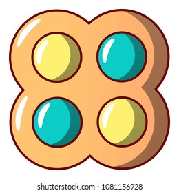 Candy biscuit icon. Cartoon illustration of candy biscuit vector icon for web