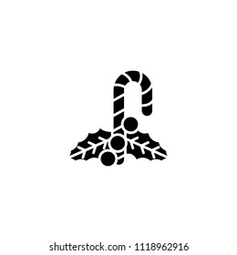 Candy black icon concept. Candy flat  vector symbol, sign, illustration.