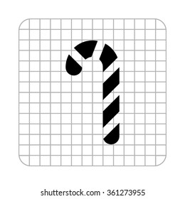 Candy  - black vector icon