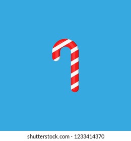 Candy with blue background. Vector icon Flat design