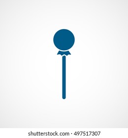 Candy Blue Flat Icon On White Background