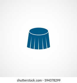 Candy Blue Flat Icon On White Background
