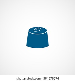 Candy Blue Flat Icon On White Background