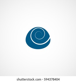 Candy Blue Flat Icon On White Background