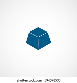Candy Blue Flat Icon On White Background