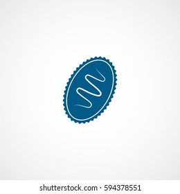 Candy Blue Flat Icon On White Background