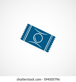 Candy Blue Flat Icon On White Background