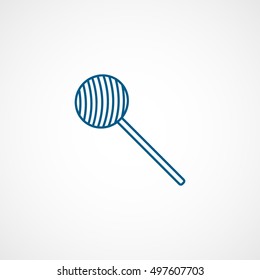 Candy Blue Line Icon On White Background