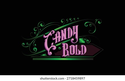 CANDY BOLD lettering design de estilo personalizado