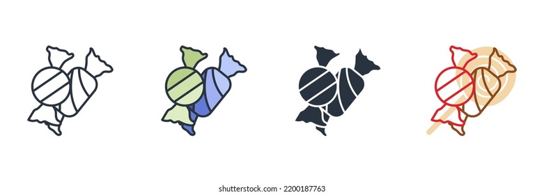 Candy bonbon icon logo vector illustration. bonbon symbol template for graphic and web design collection